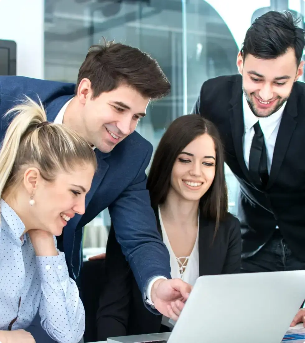 Corpox consultants collaborating on business strategy